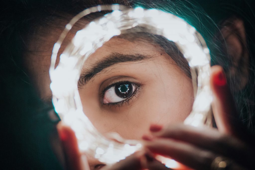 look through 